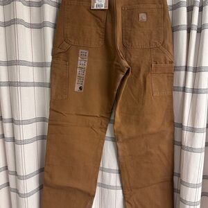 Carhartt Loose Original Fit Washed Duck Flannel-Lined Work Dungarees - NEW